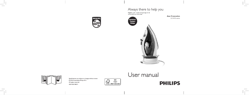 Página 1 del manual Manual de usuario Philips Azur FreeMotion GC4595
