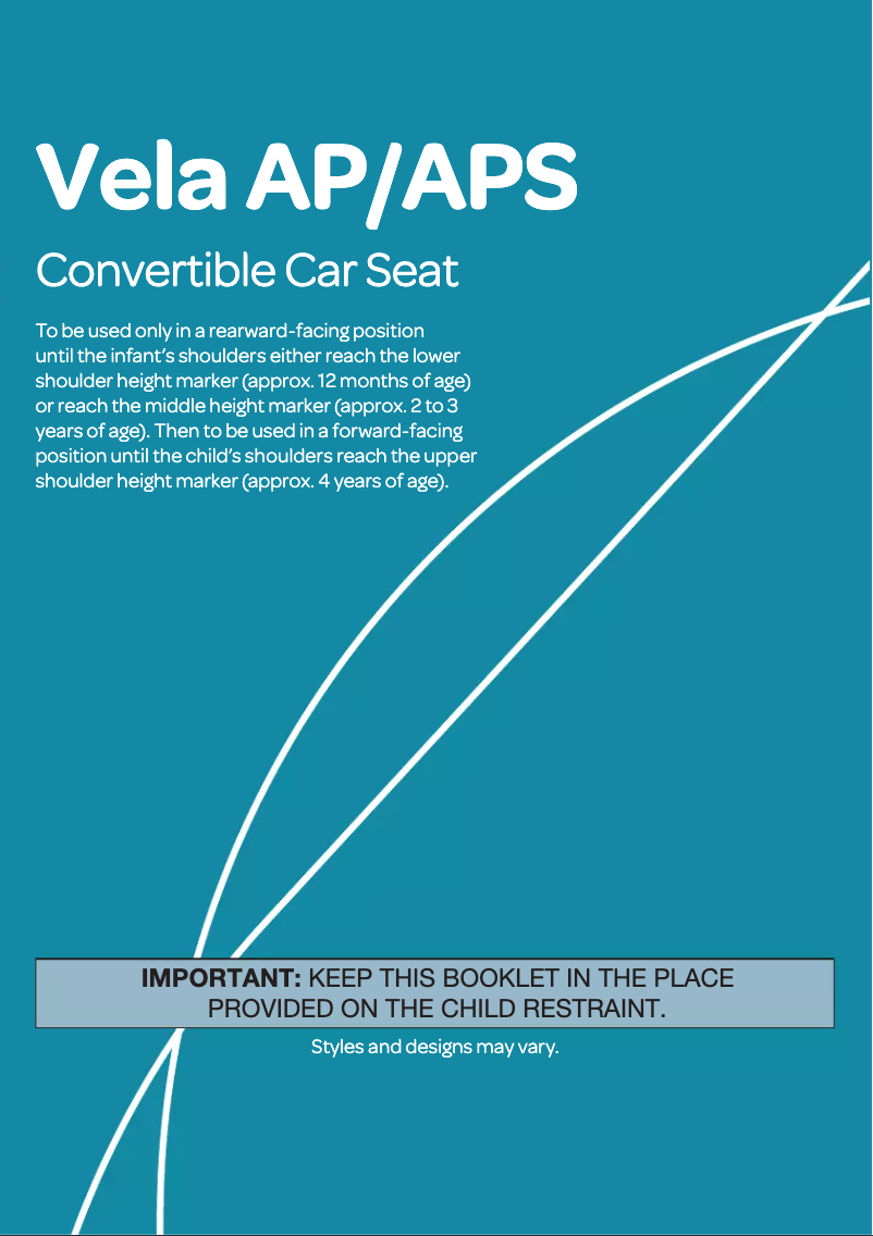 Page 1 de la notice Manuel utilisateur Maxi-Cosi Vela Slim