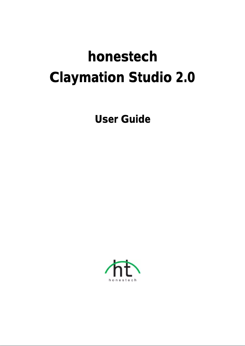 Page 1 de la notice Manuel utilisateur Honest Technology Claymation Studio 2.0