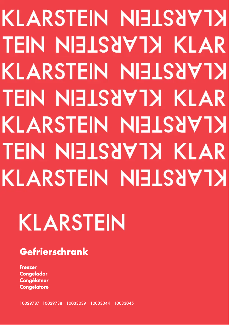 Page 1 de la notice Manuel utilisateur Klarstein 10033039