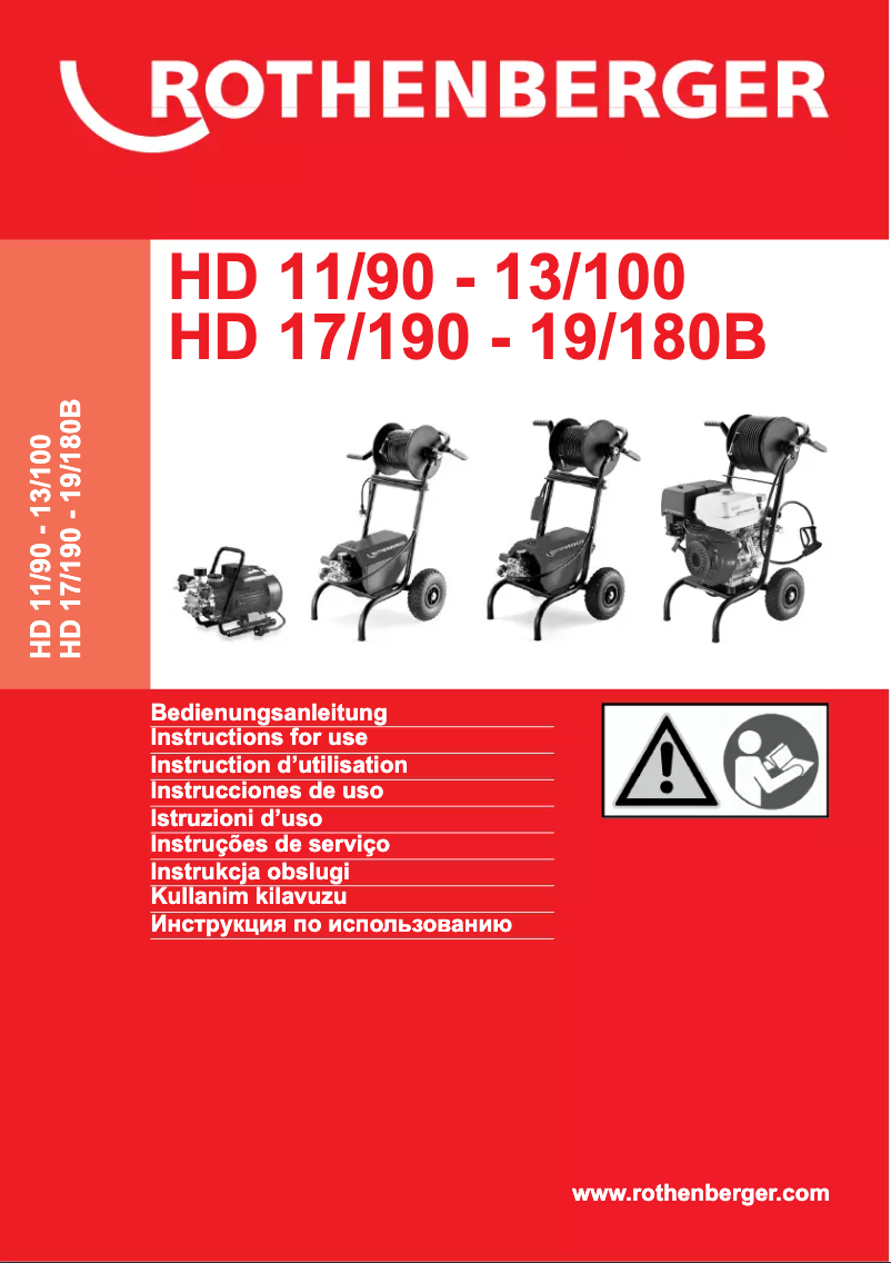 Page 1 of the manual User Manual Rothenberger HD 13/100