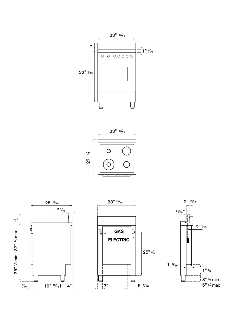 Page 1 de la notice Instructions / montage Bertazzoni PROF244GASXE