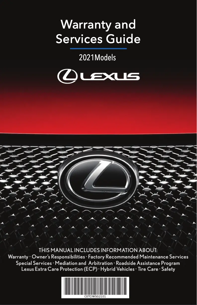 Página 1 del manual Manual de usuario Lexus LC 500 Convertible (2021)