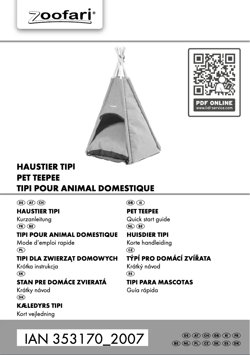 Page 1 de la notice Manuel utilisateur Zoofari IAN 353170