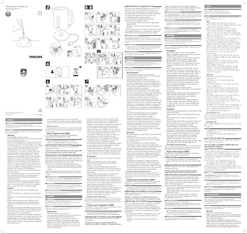 Page 1 de la notice Manuel utilisateur Philips HD9315