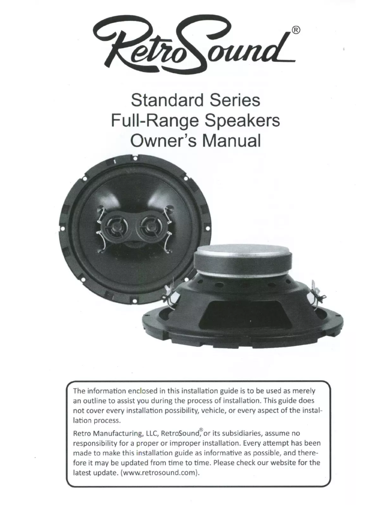 Page 1 de la notice Manuel utilisateur RetroSound D-52UK