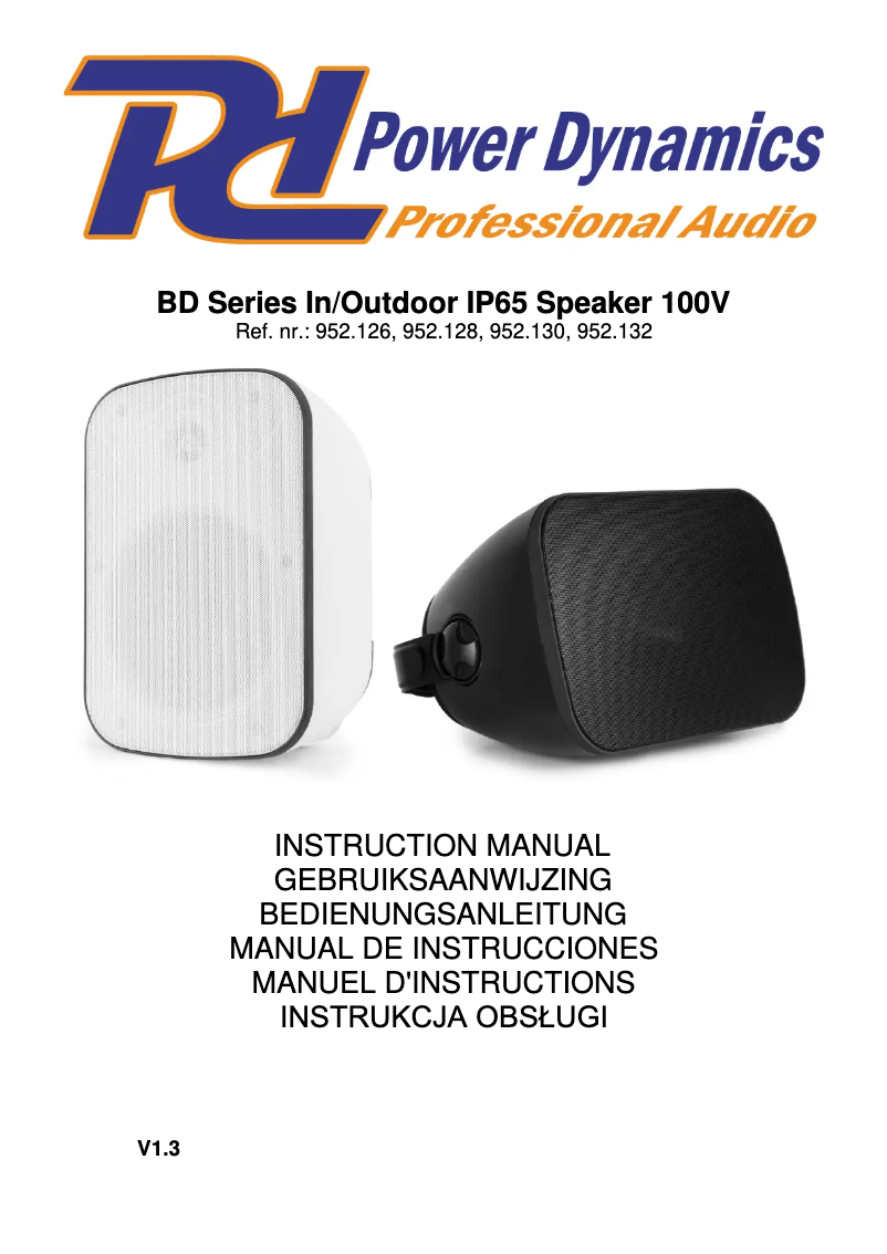 Page 1 de la notice Manuel utilisateur Power Dynamics BD50TW