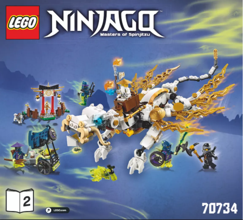 Page 1 de la notice Manuel utilisateur Lego Ninjago 70734