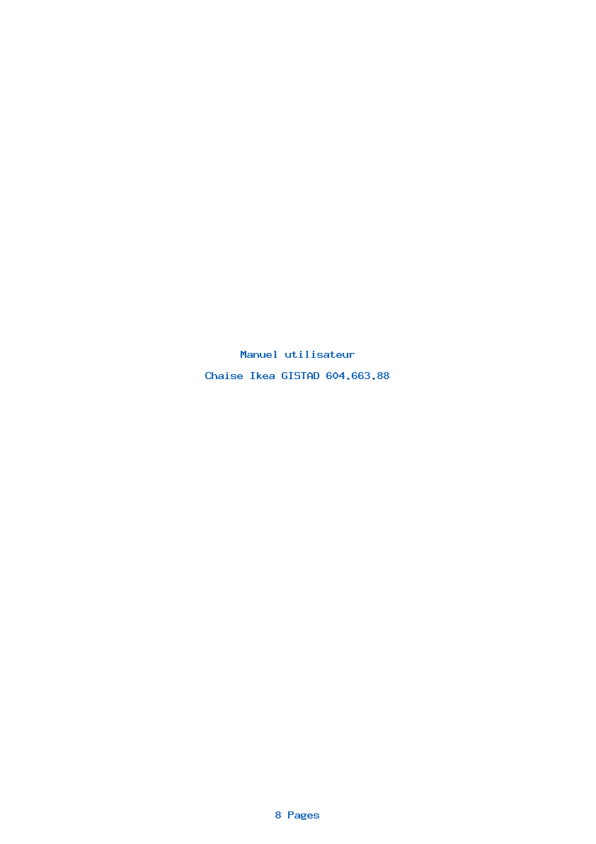 Page 1 de la notice Manuel utilisateur Ikea GISTAD 604.663.88
