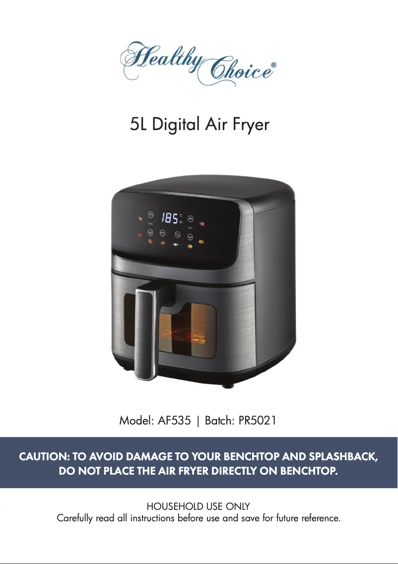 Page 1 de la notice Manuel utilisateur Healthy Choice AF535