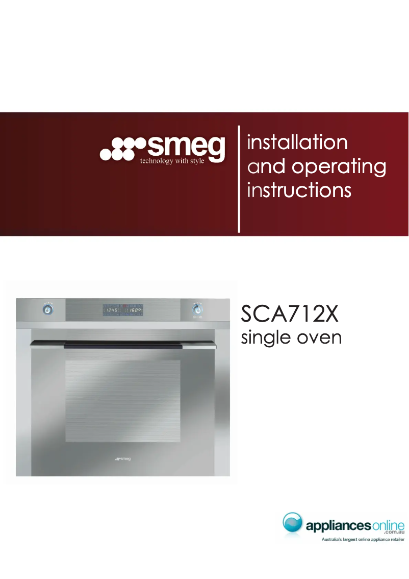 Página 1 del manual Manual de usuario Smeg SCA712X
