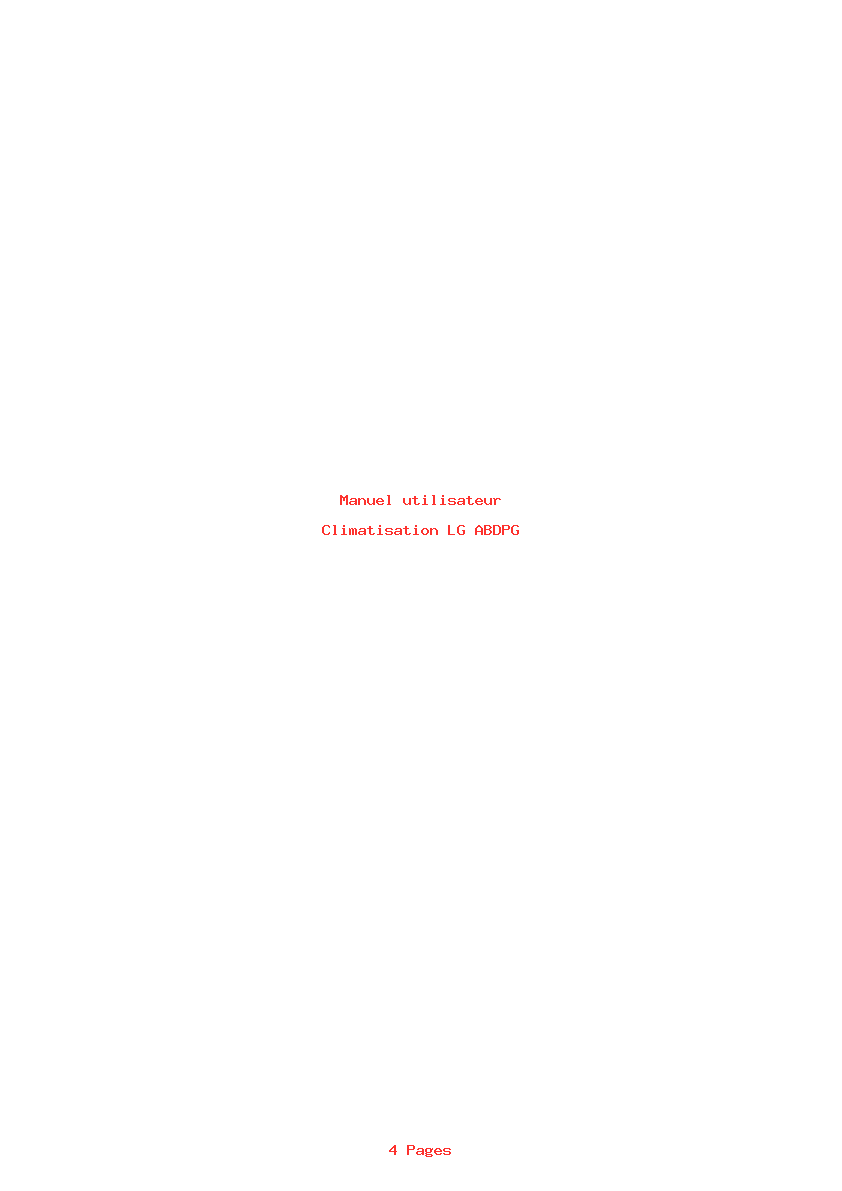 Page 1 de la notice Manuel utilisateur LG ABDPG