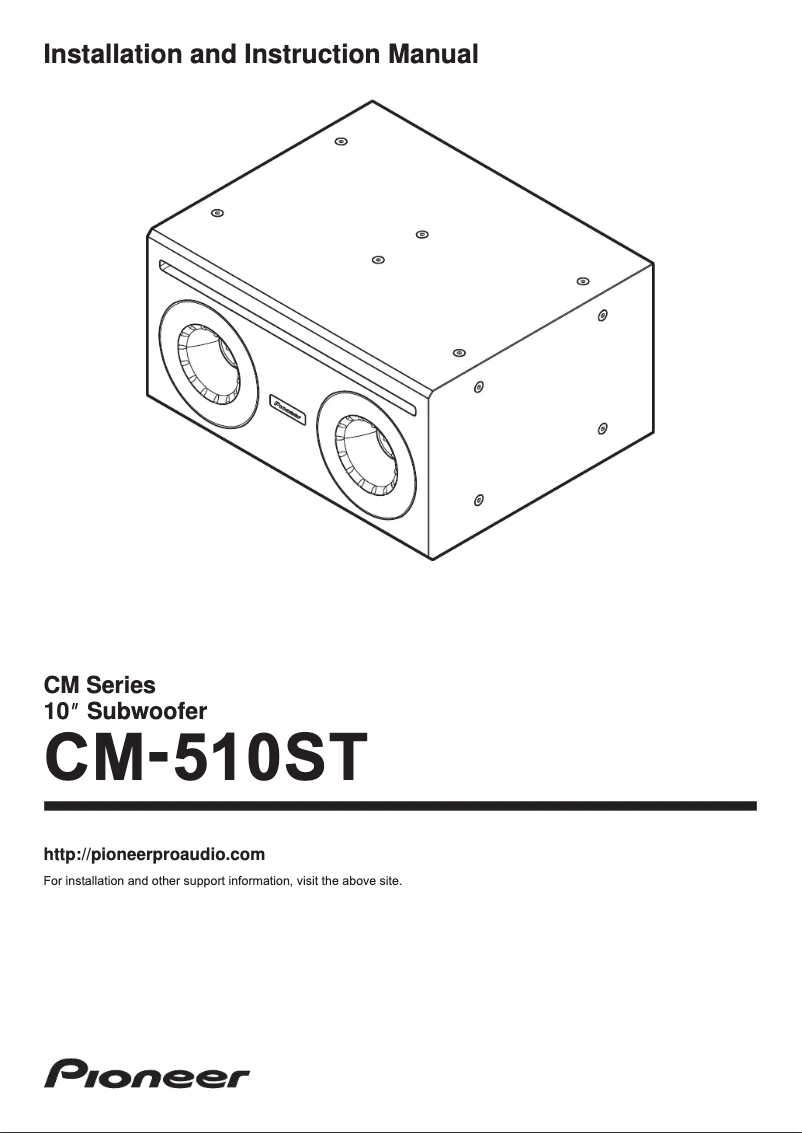 Página 1 del manual Manual de usuario Pioneer CM-510ST