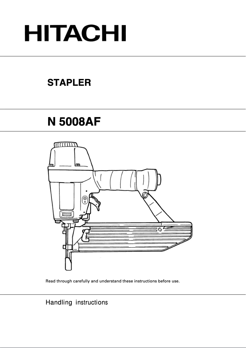 Page 1 of the manual User Manual Hitachi N5008AF