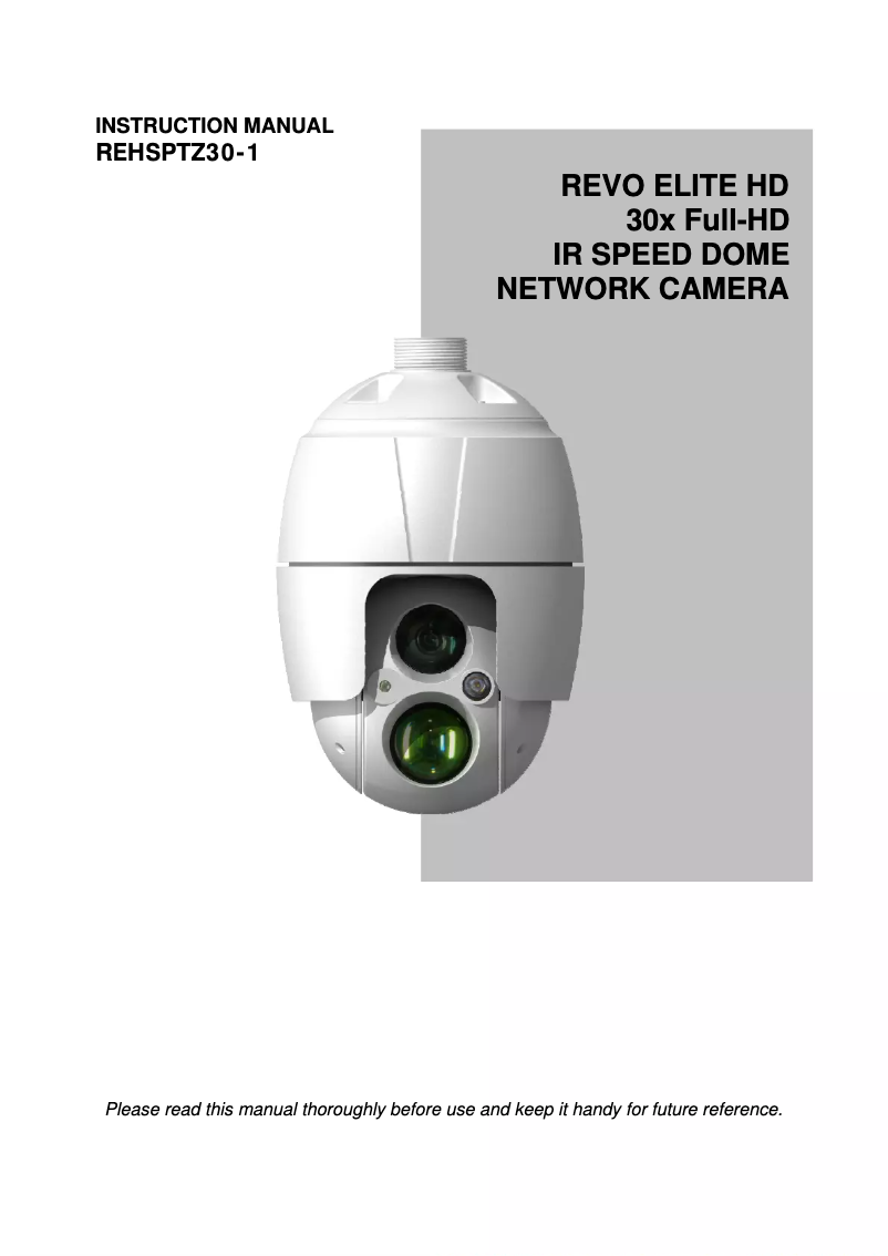Page 1 de la notice Manuel utilisateur REVO REHSPTZ30-1WM