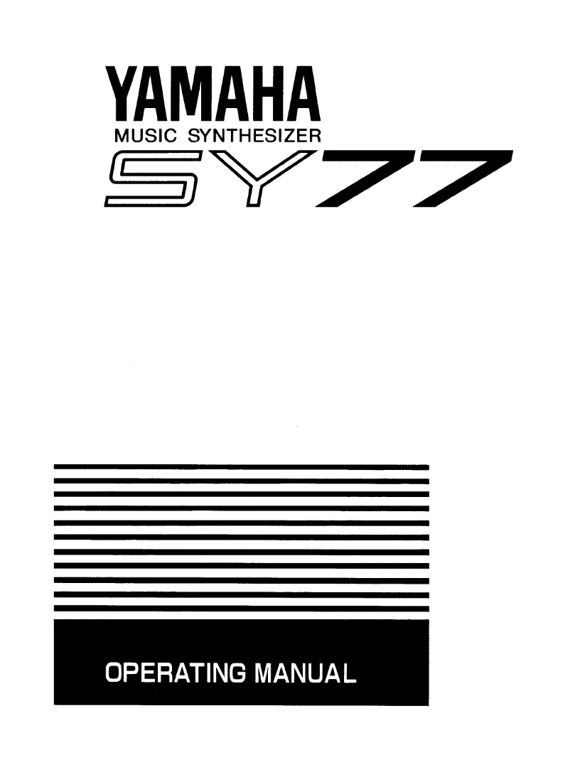 Page 1 de la notice Manuel utilisateur Yamaha SY77