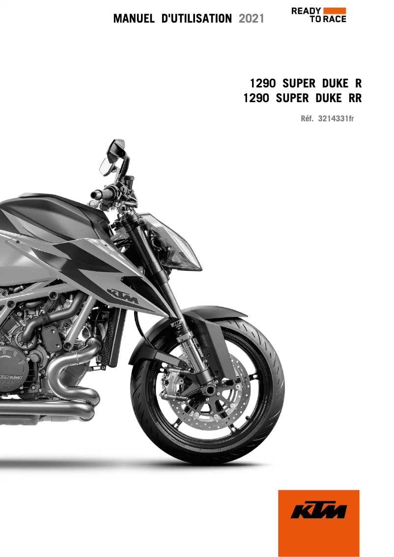 Página 1 del manual Manual de usuario KTM 1290 Super Duke RR (2021)