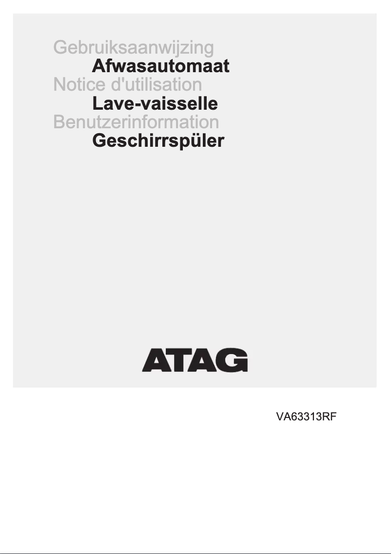Page 1 de la notice Manuel utilisateur Atag VA63313RF