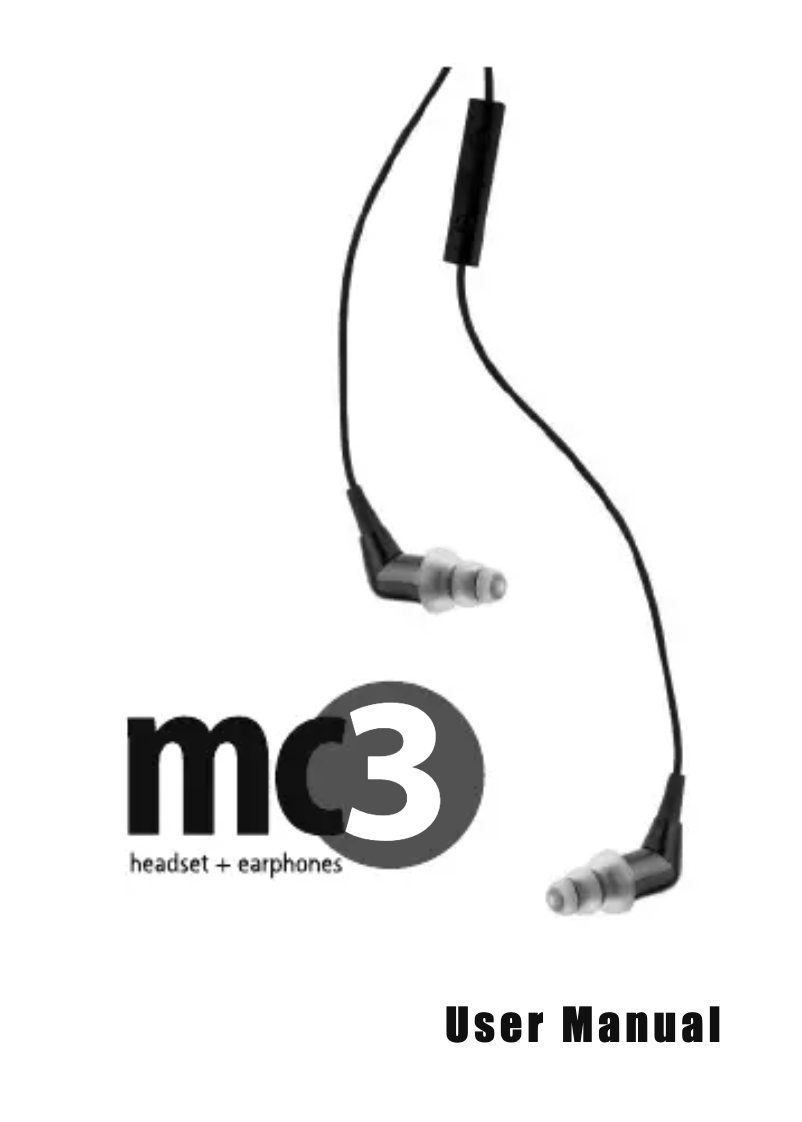 Page 1 de la notice Manuel utilisateur Etymotic mc3