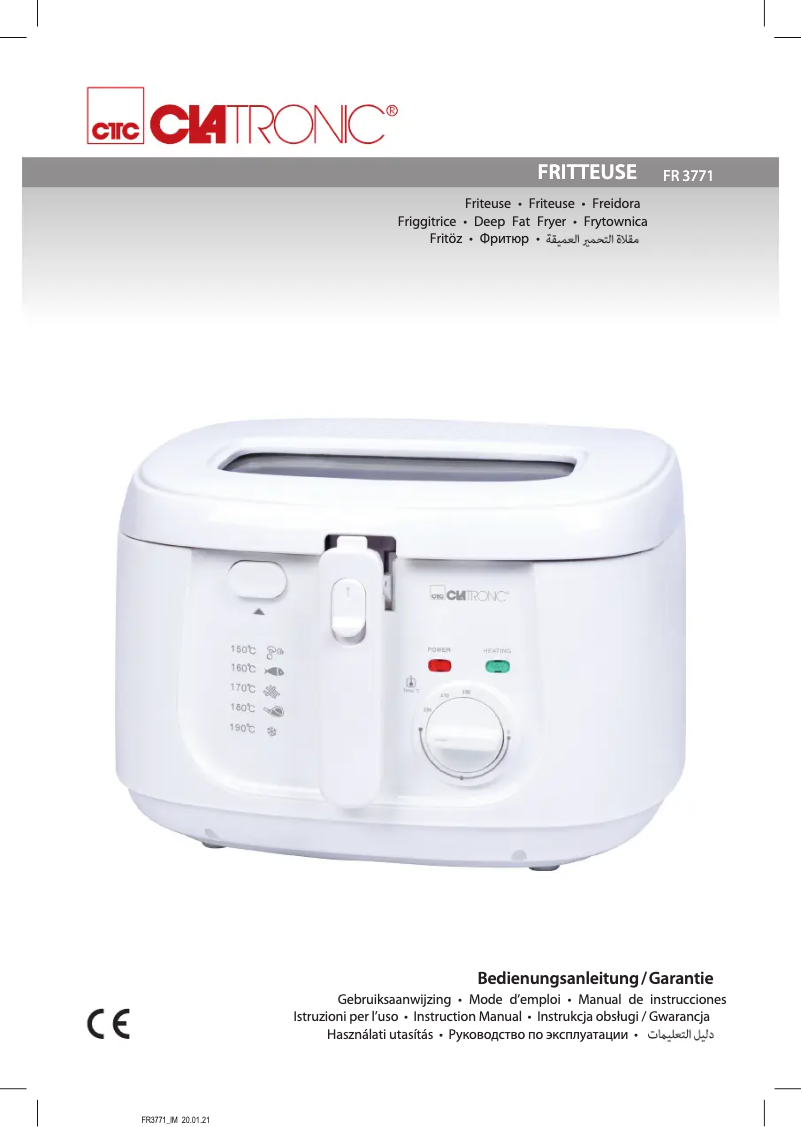 Page 1 de la notice Manuel utilisateur Clatronic FR 3771