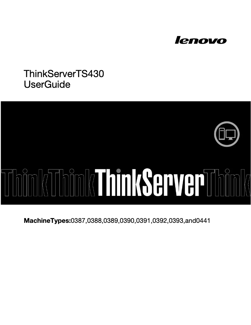 Page 1 de la notice Manuel utilisateur Lenovo ThinkServer TS430