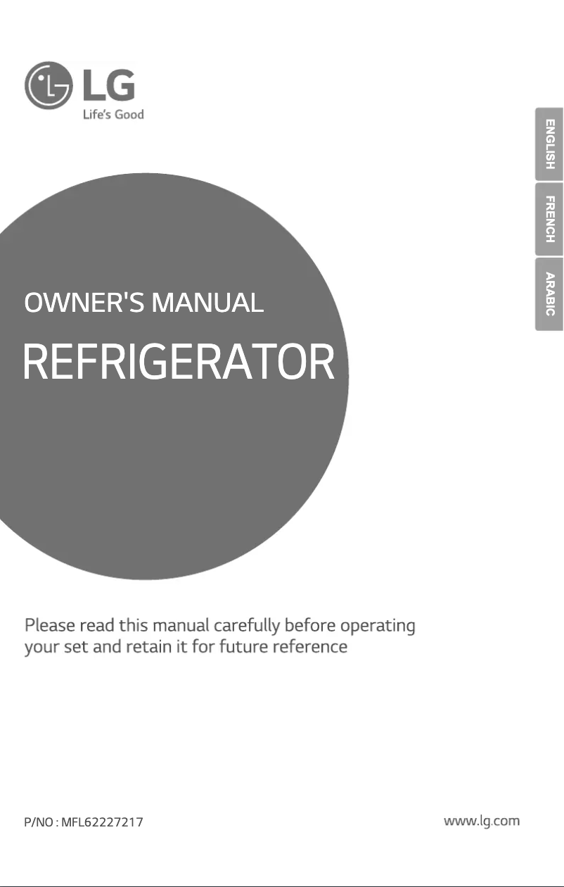 Page 1 de la notice Manuel utilisateur LG GL-B252VMGY