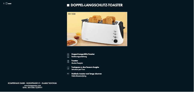 Page 1 de la notice Manuel utilisateur SilverCrest KH 1550