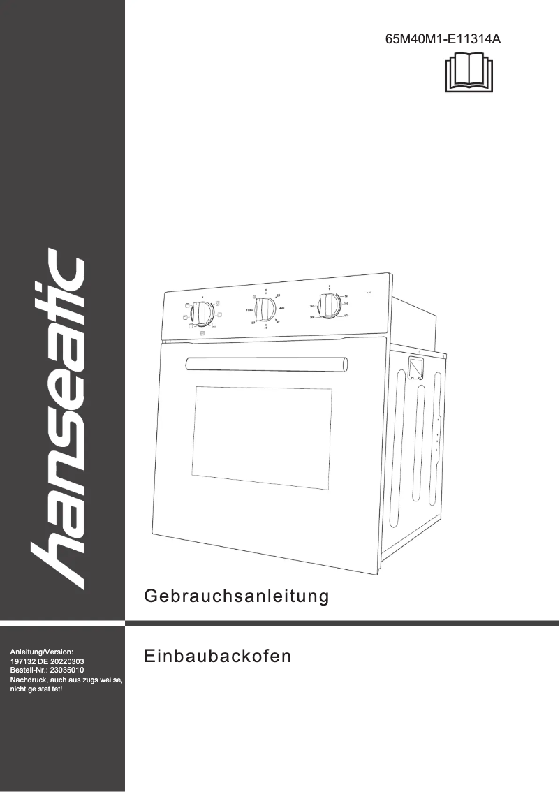 Page 1 de la notice Manuel utilisateur Hanseatic 65M40M1-E1131A