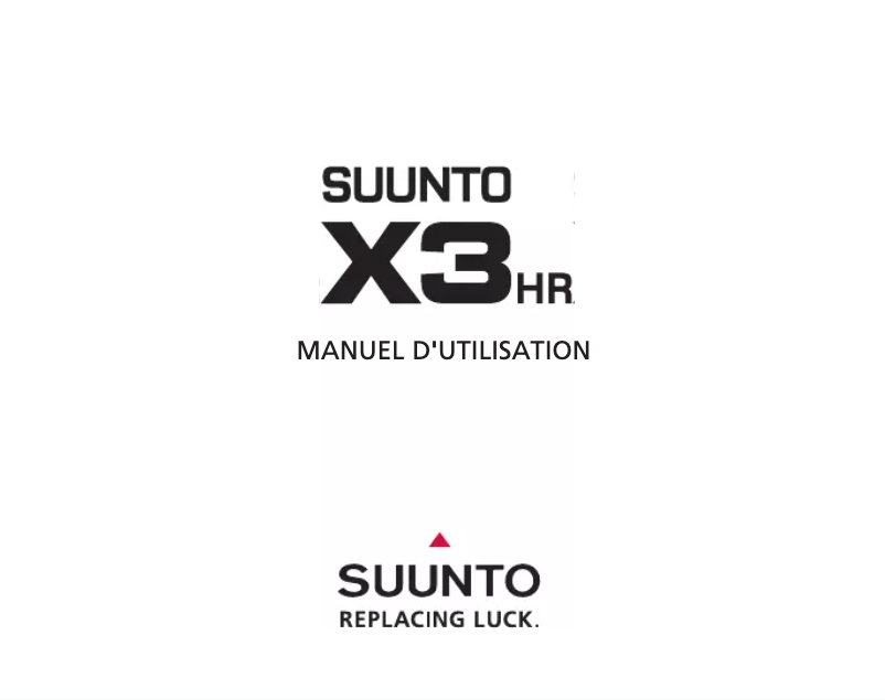 Page 1 de la notice Manuel utilisateur Suunto X3HR