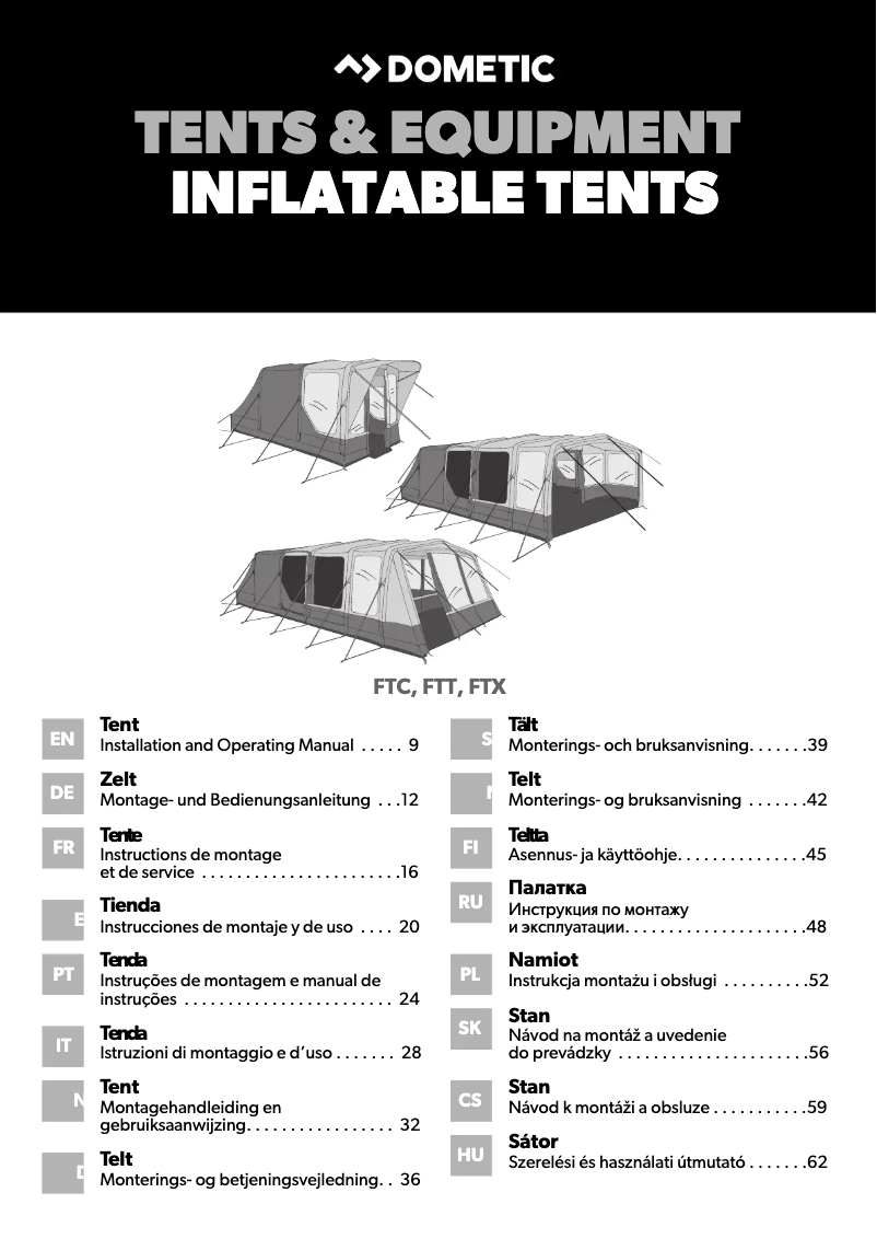 Page 1 de la notice Manuel utilisateur Dometic Boracay FTC 301