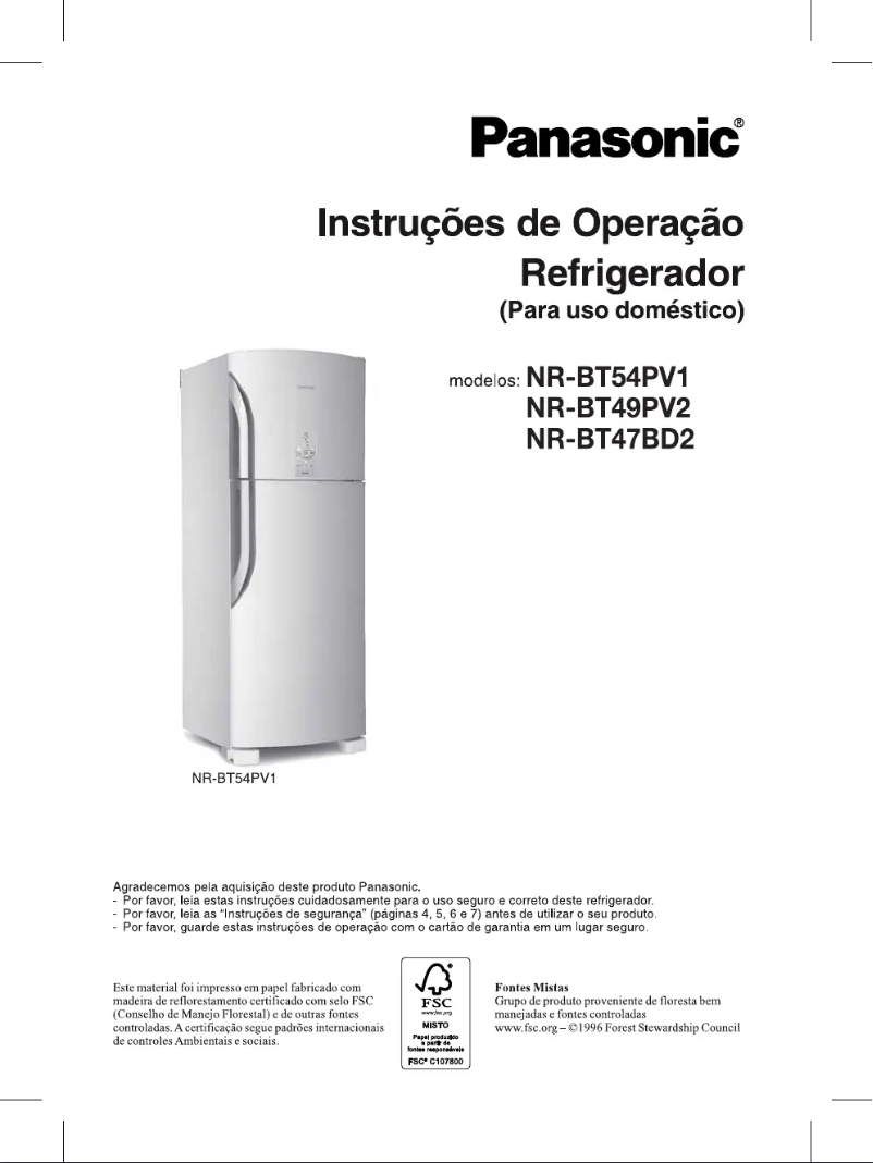 Página 1 del manual Manual de usuario Panasonic NR-BT47BD2