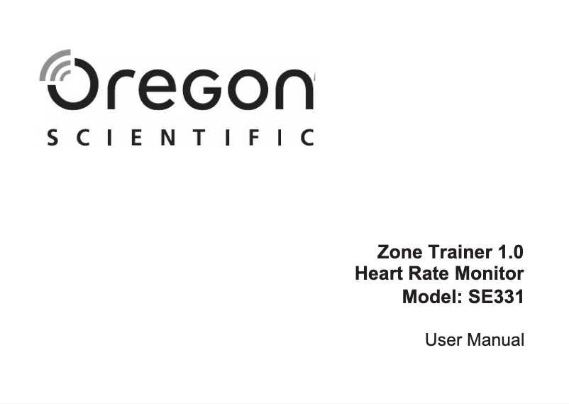 Page 1 de la notice Manuel utilisateur Oregon Scientific SE331