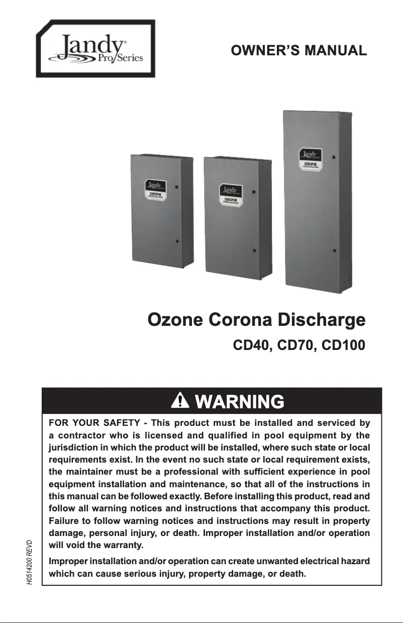 Página 1 del manual Manual de usuario JANDY Ozone CD40