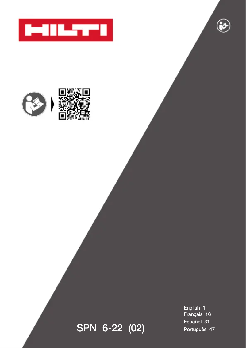 Page 1 de la notice Manuel utilisateur Hilti SPN 6-22 RN
