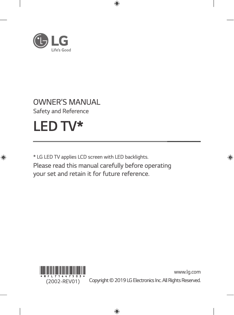 Page 1 of the manual User Manual LG 50UM751C0ZA