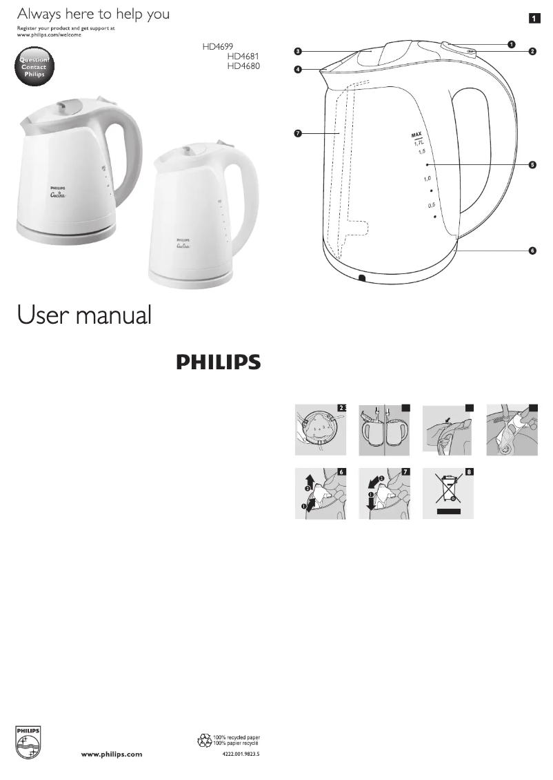 Page 1 of the manual User Manual Philips HD4699