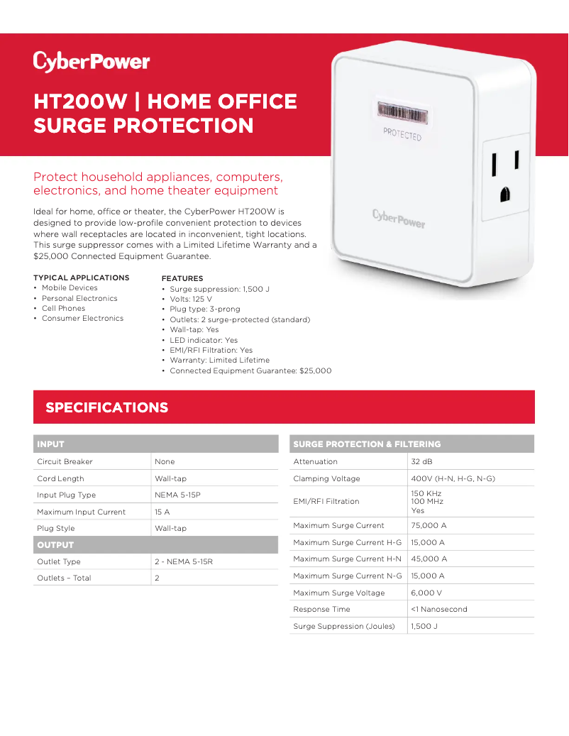 Página 1 del manual Manual de usuario CyberPower HT200W