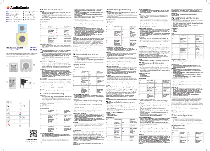 Page 1 of the manual User Manual AudioSonic SK-1537