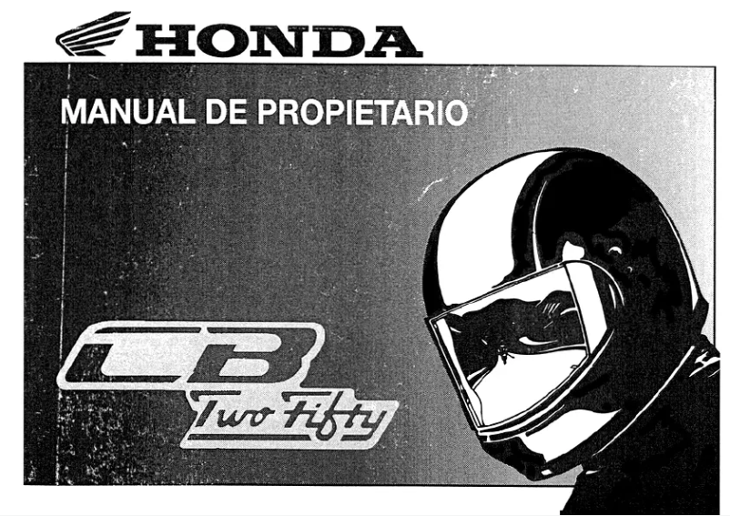 Page 1 de la notice Manuel utilisateur Honda CB 250 Two Fifty (2002)