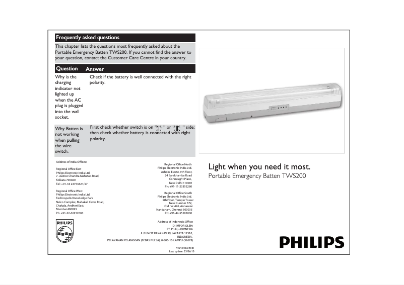 Página 1 del manual Manual de usuario Philips 300363187