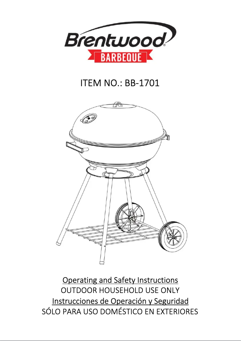 Page 1 de la notice Manuel utilisateur Brentwood BB-1701
