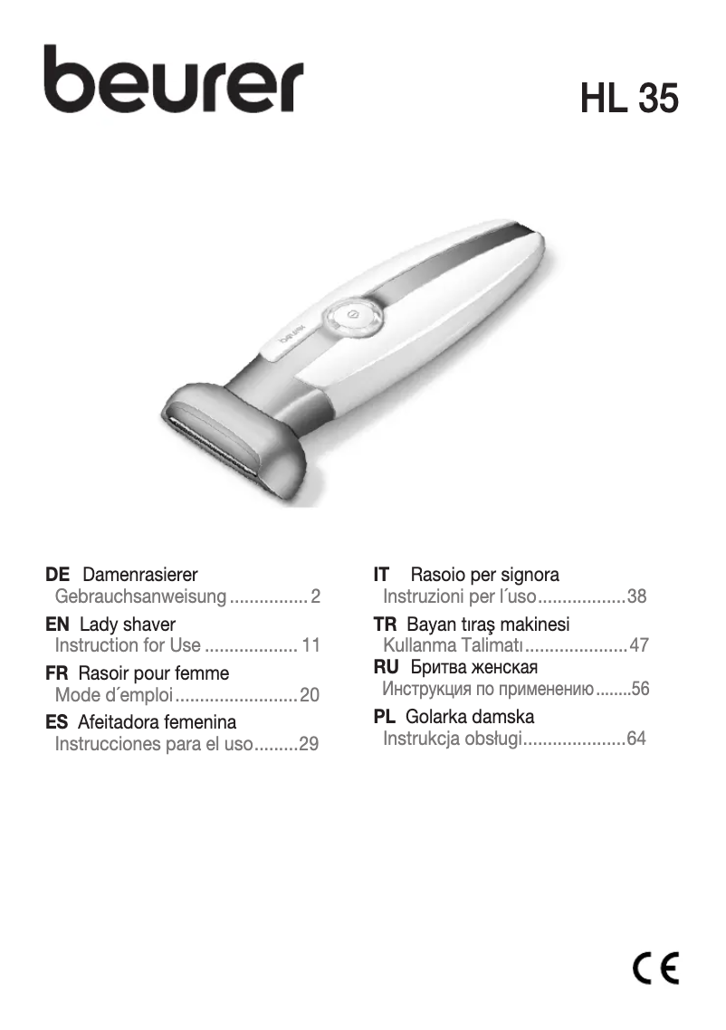 Page 1 de la notice Manuel utilisateur Beurer HL 35