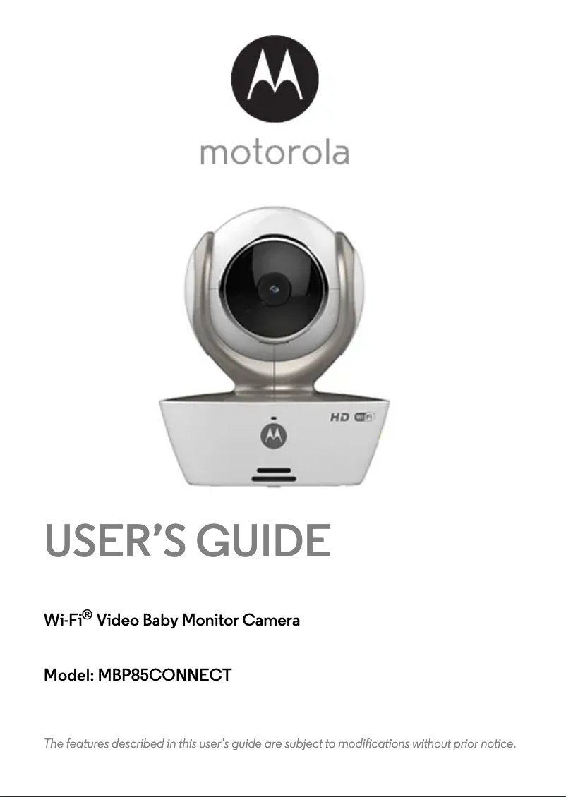 Page 1 de la notice Manuel utilisateur Motorola MBP85CONNECT