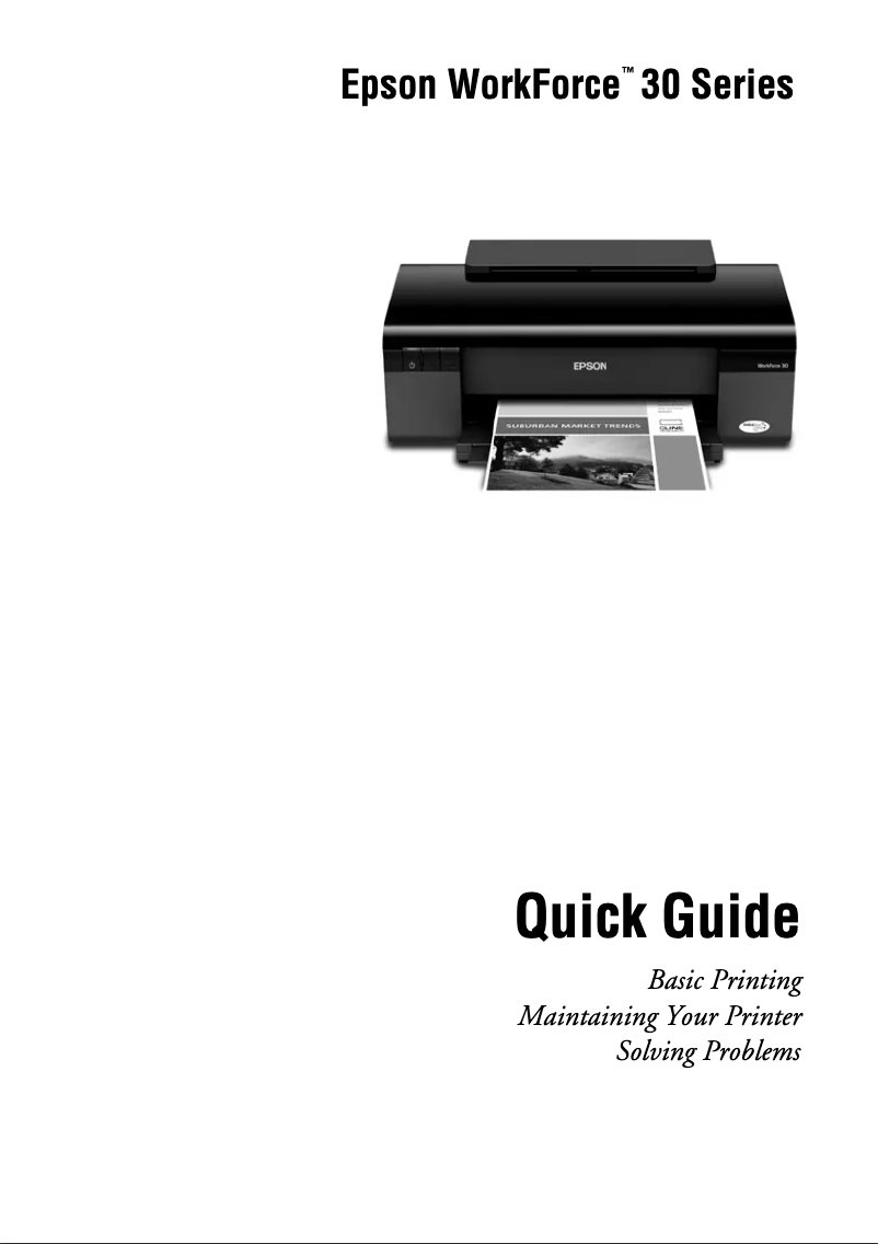 Page 1 de la notice Manuel utilisateur Epson WorkForce 30