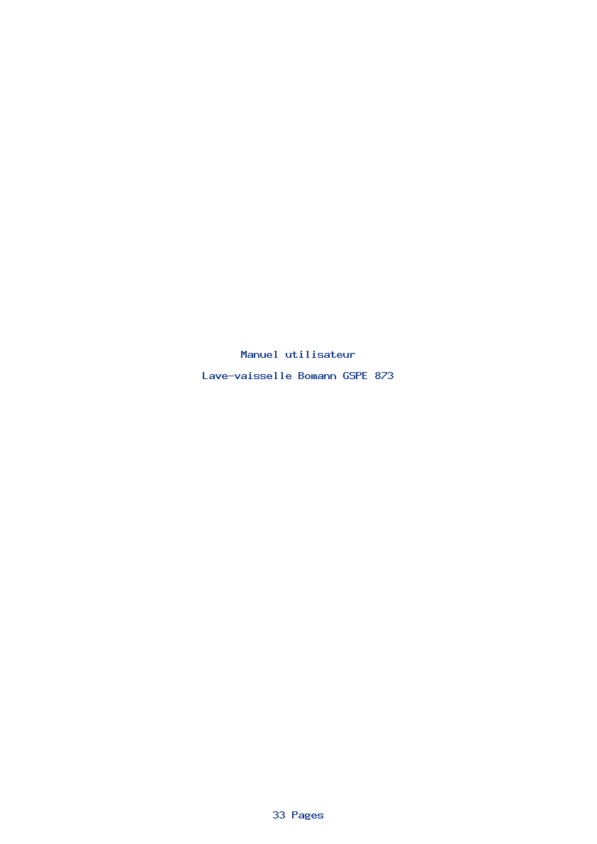 Image de la première page du manuel de l'appareil GSPE 873
