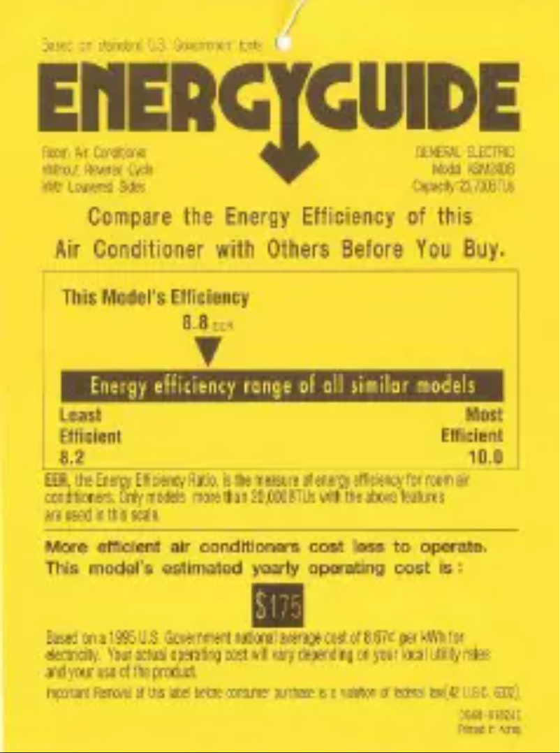Página 1 del manual Etiqueta energética GE Profile ASM24DB