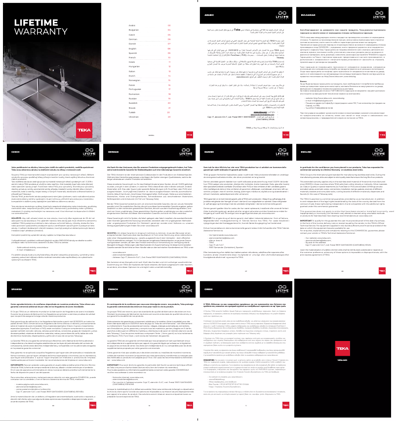 Page 1 de la notice Mode d'emploi Teka TU 21.17-8