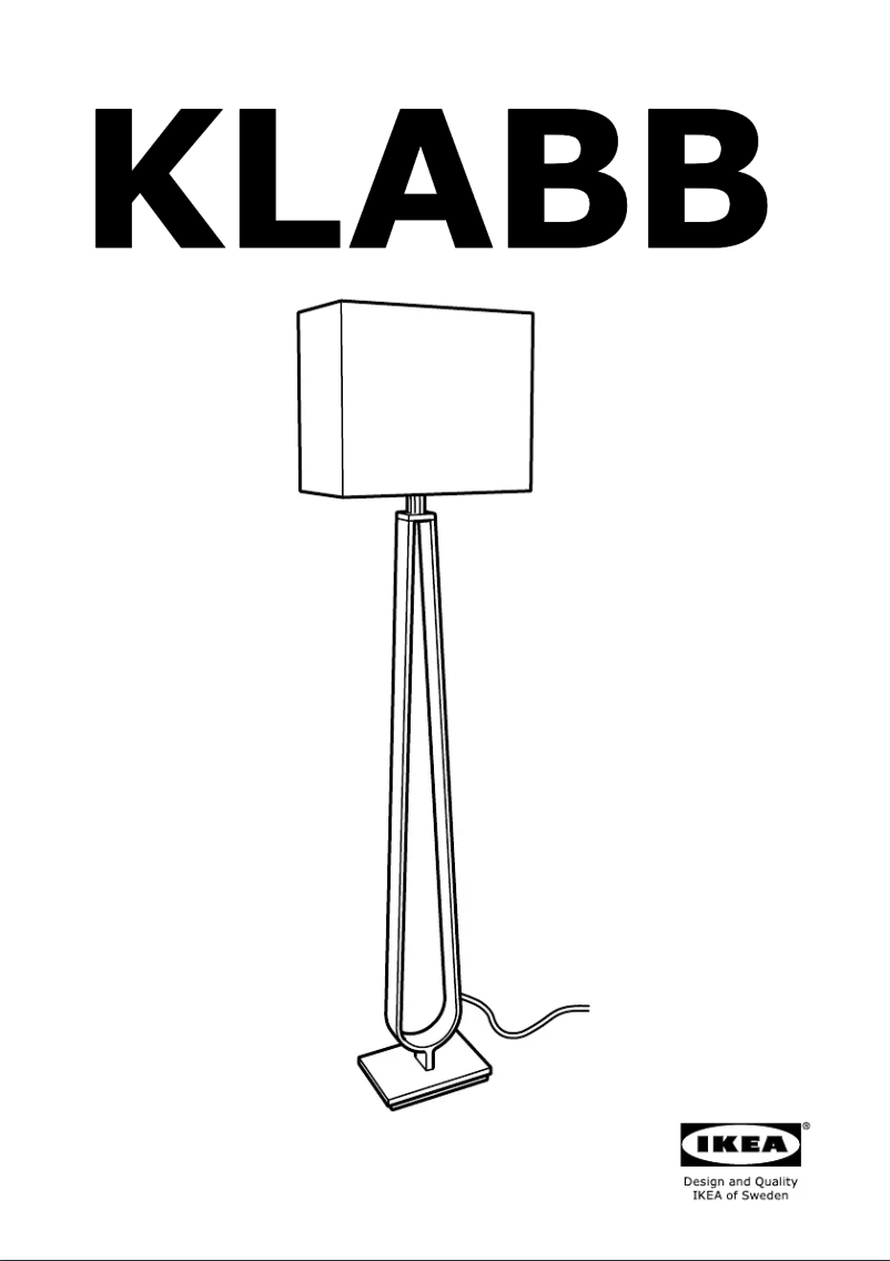 Page 1 de la notice Instructions / montage Ikea KLABB