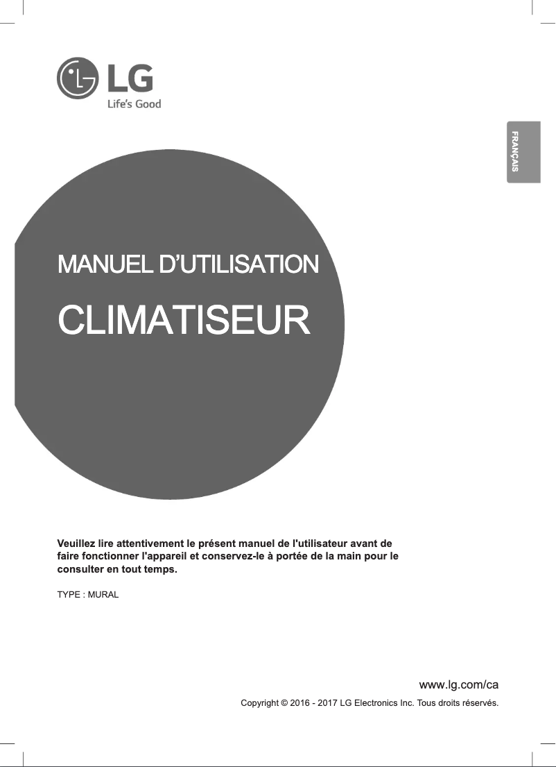 Page 1 de la notice Manuel utilisateur LG LSN240HLV