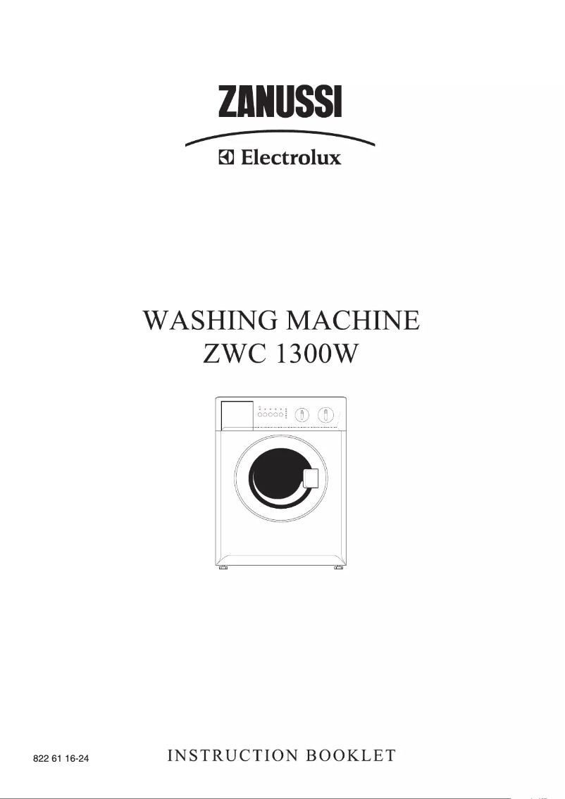 Page 1 de la notice Manuel utilisateur Zanussi-Electrolux ZWC 1300 W